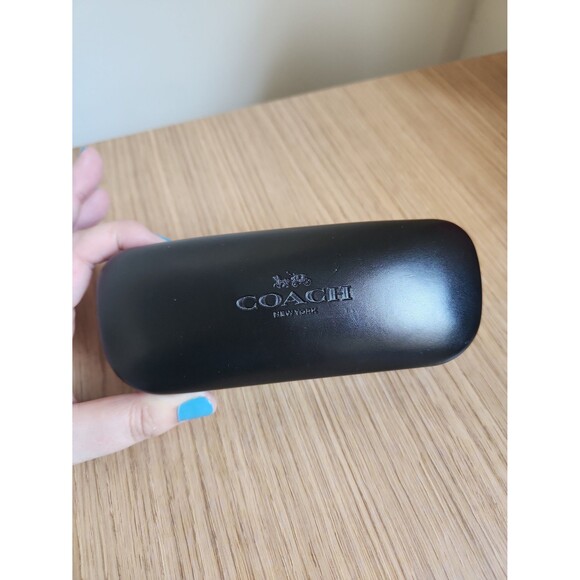 Coach Black Leather Glasses Case - Picture 1 of 5